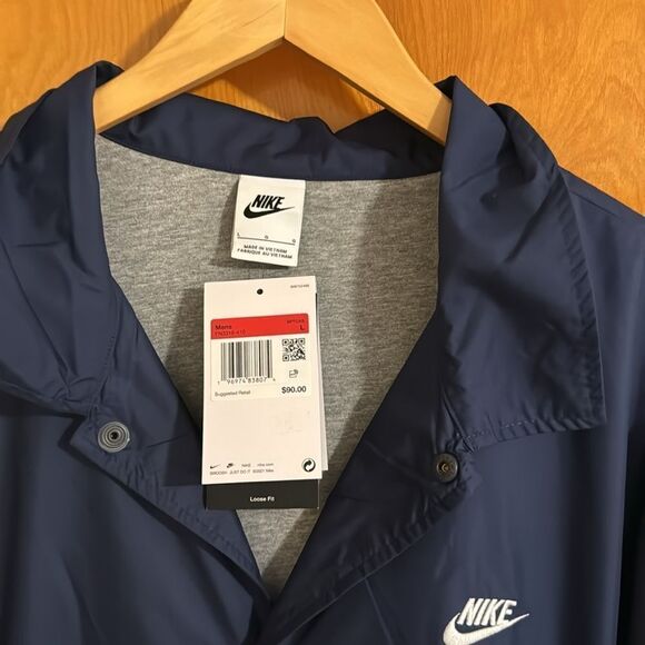 Nike Coaches Jacket Mens Large Navy - Picture 2 of 3